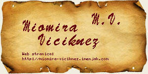 Miomira Viciknez vizit kartica